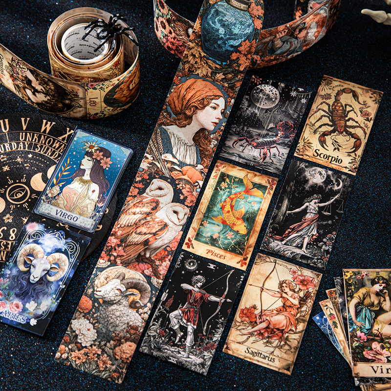 Twelve Zodiac Signs Theme Washi Tape 1.97×78.74 inch