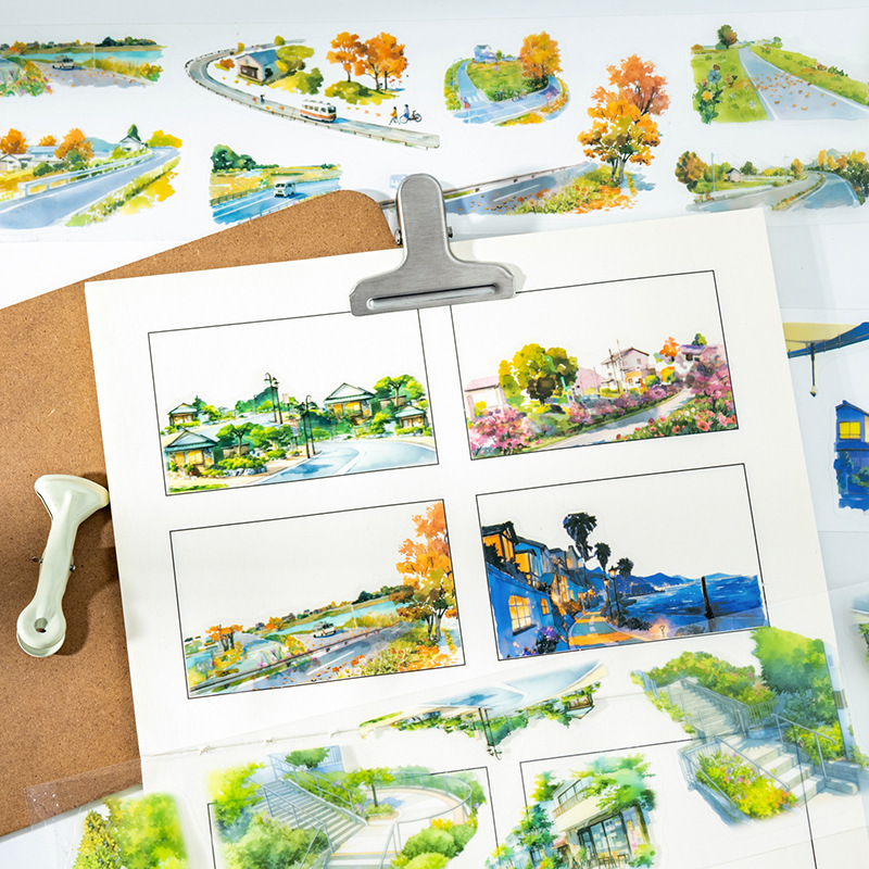 Seasonal Landscape Themed PET Tape 2.76 * 78.74 inches