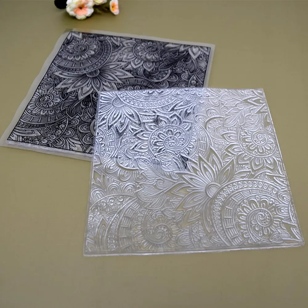 Texture Stamp Sheets Mandala Pattern DIY Embossing Art Clay Pottery Tools