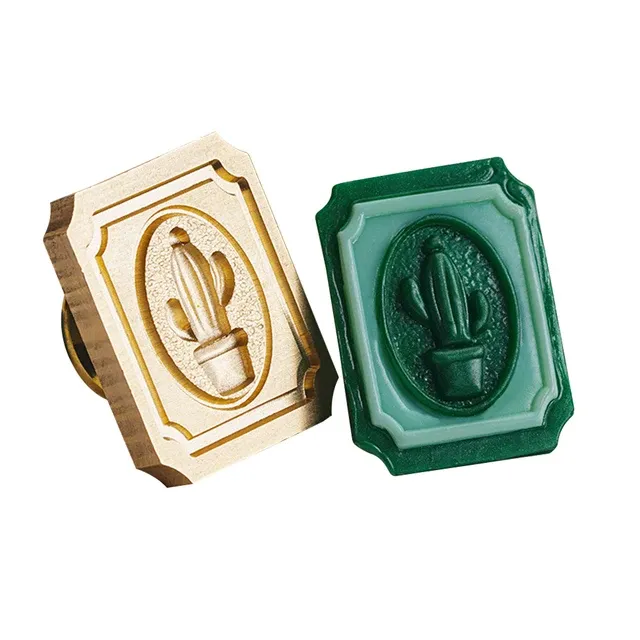 3D Embossed Wax Grain Seal Head Brass 25-30mm Vintage Stamp
