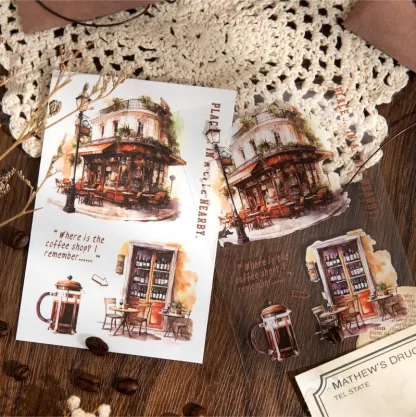 20pcs/1lot Pre-cut Coffee Theme Sticker