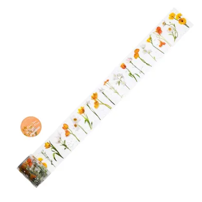 Flower and plant collection die-cut series PET Tape