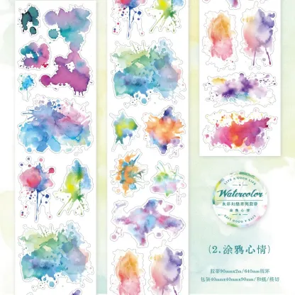 90mm x 2m Watercolor ink Washi tape