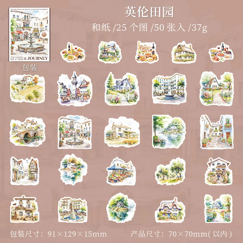 50pcs/1lot going on a trip Stickers