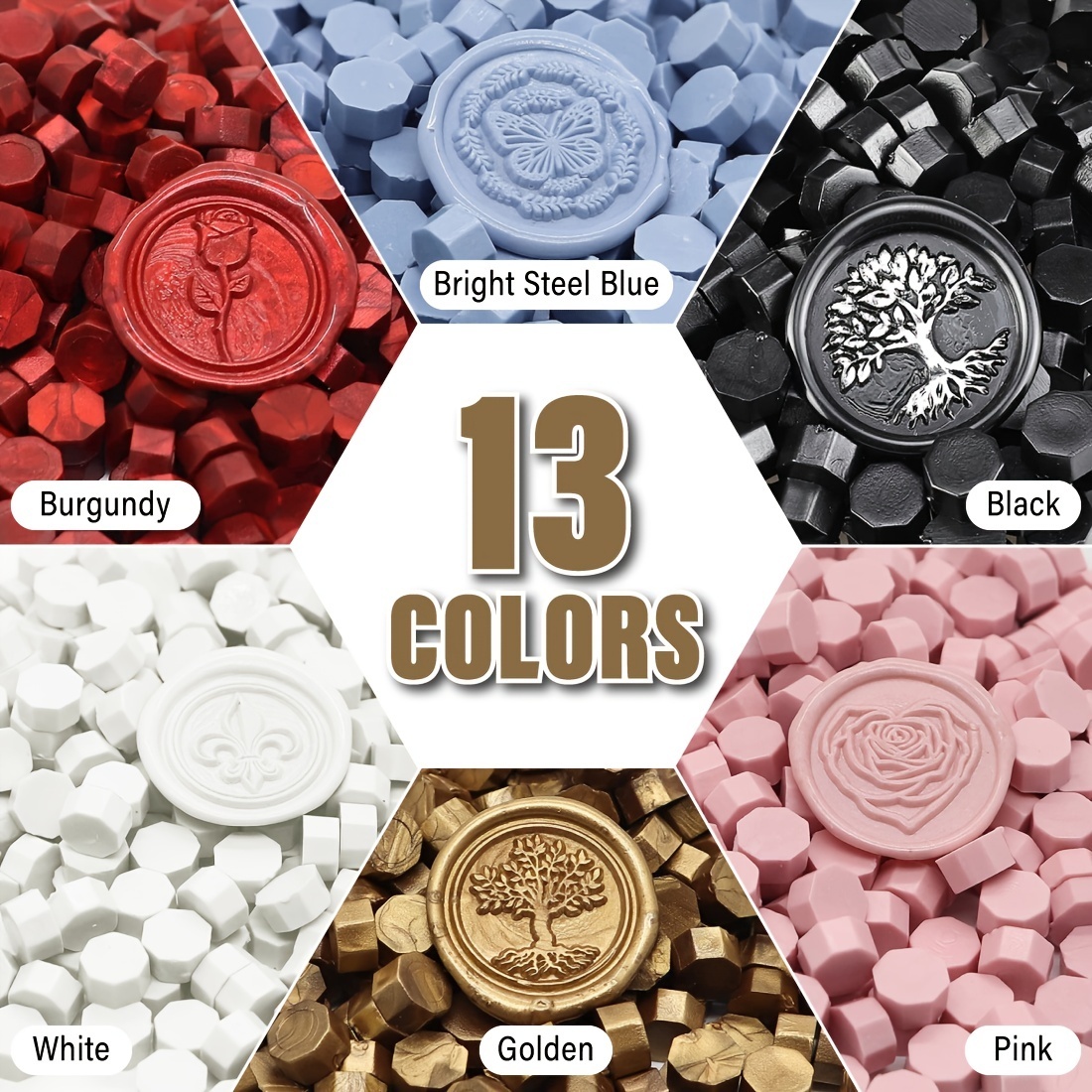 100pcs Sealing Wax Beads Nuggets For Wax Seal Stampz