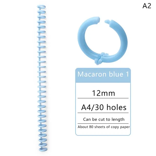 30 hole loose leaf plastic binding ring spiral ring binding for A4 paper notebooks