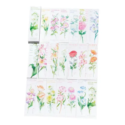 20 pcs/lot vintage flower theme bookmark