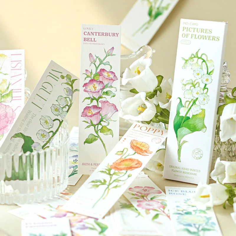 20 pcs/lot vintage flower theme bookmark