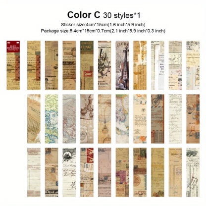30 Sheets of Vintage Butterfly & Flower Stickers