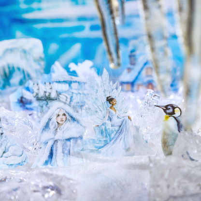 25Pcs/Pack Ice Age Animals Snow Theme PET Stickers