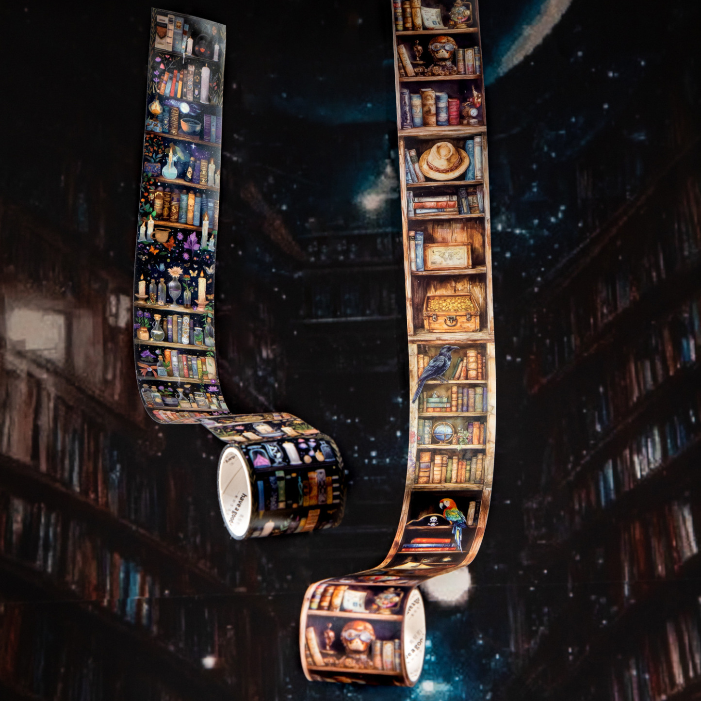 Books Bookshelf Theme PET tape 1.57*78.74 inch