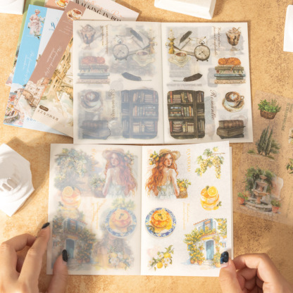 10Sheet Rome Scenic Travel Themed Sticker Book - Die-cut