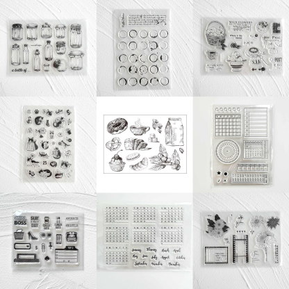 48 Style Clear Silicone Stamps for DIY Scrapbooking Card Making