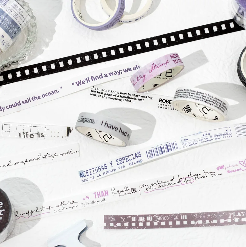 10mm/2m Retro text PET Tape