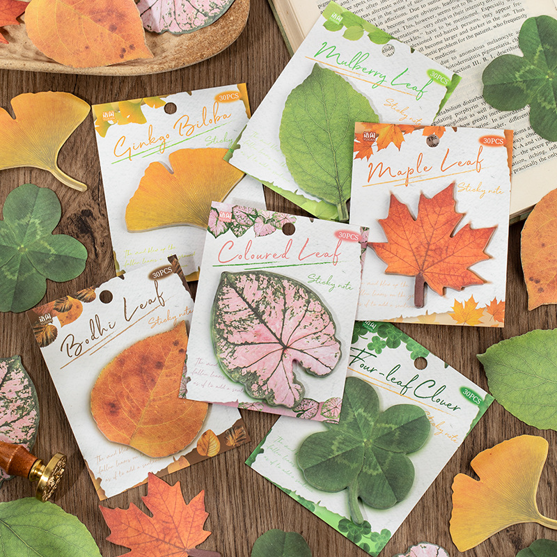 30Pcs/Pack Tropical Leaf Theme Stickers