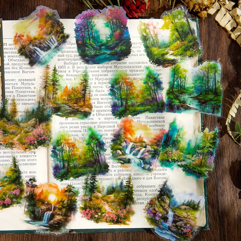 30pcs/Pack Forest Theme Stickers for Decorative Scrapbooking