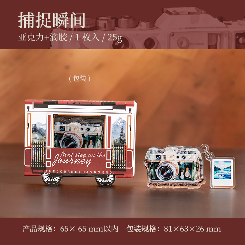 1Pcs Travel Theme Acrylic Epoxy Clip