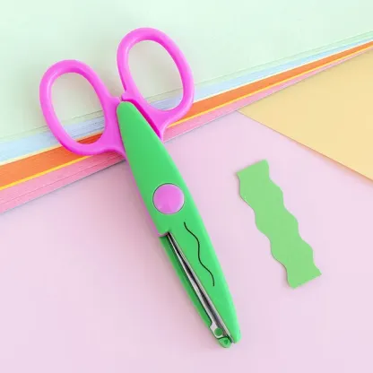 Creative wave pattern lace scissor card DIY paper cutting