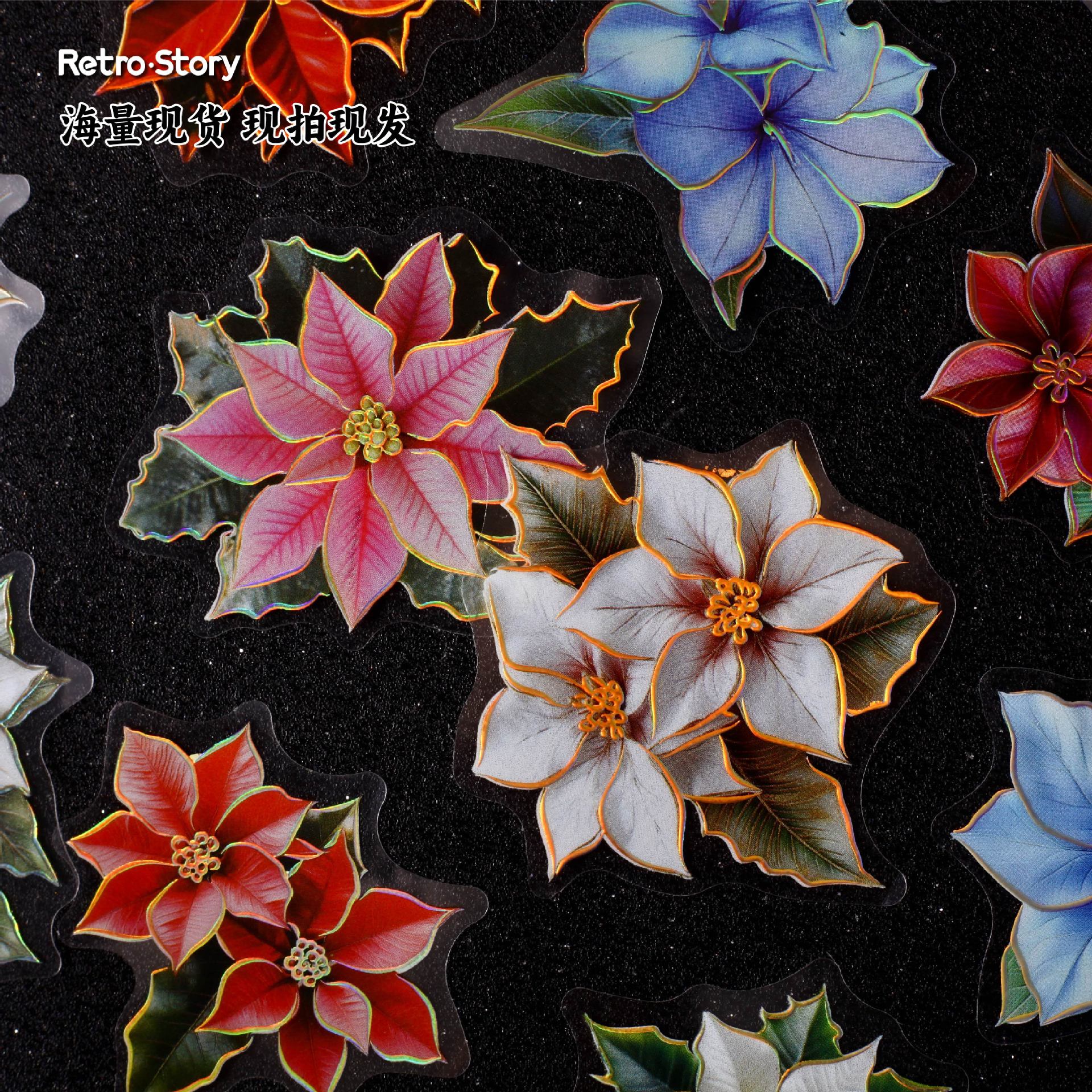 20Pcs Floral PET Stickers