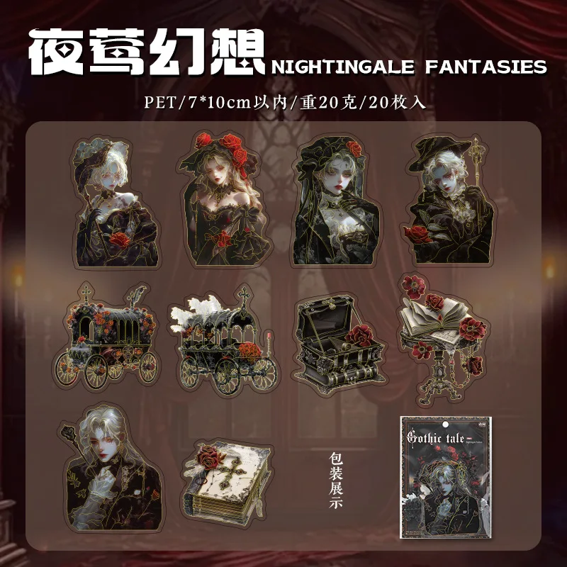 20 pcs/lot Gothic legend PET Stickers