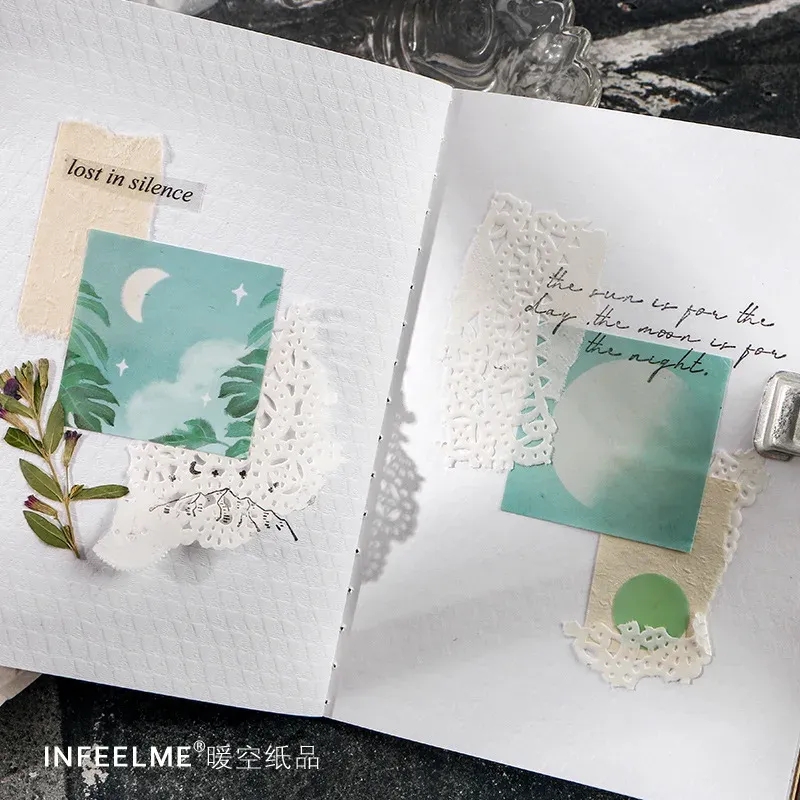 6 Pcs of Moon Landscape Diary Stickers