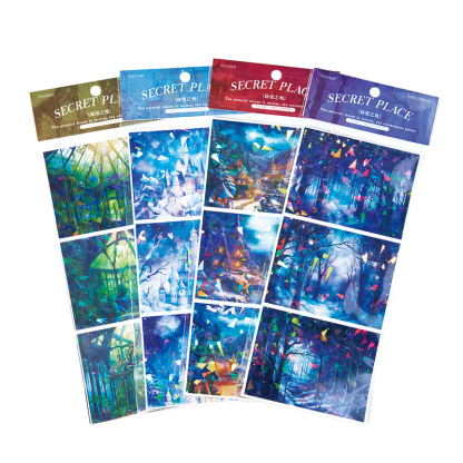3Pcs/Pack Fantasy Land Theme Stickers for Scrapbook Decoration Crafts Junk Journal