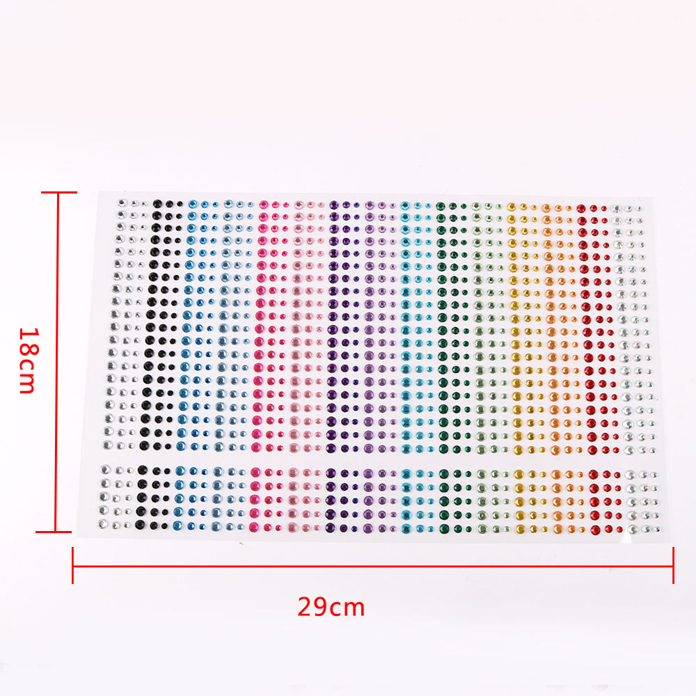 5 Pcs/Set Colored Diamond Decorative Stickers
