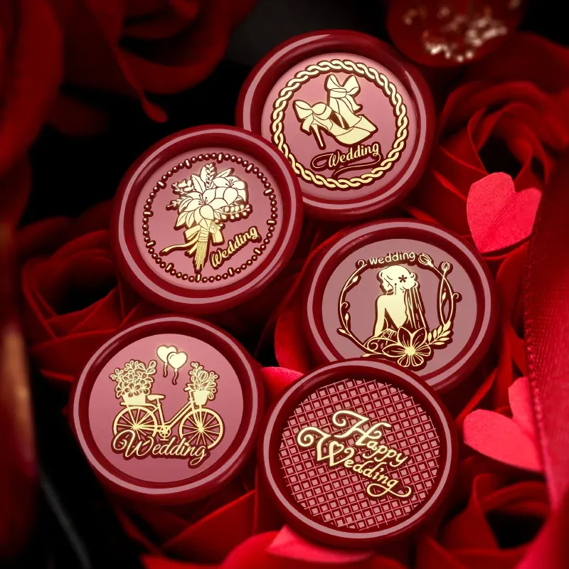 Valentine'S Day Wedding Red Series Seal Wax Stamps
