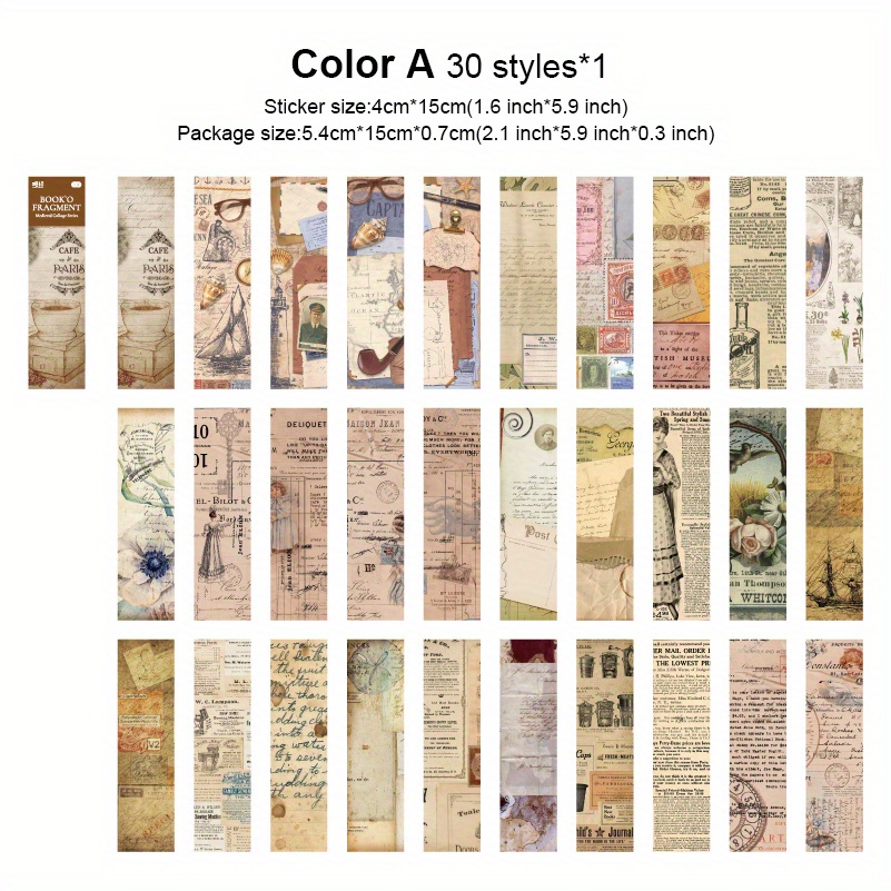 30 Sheets of Vintage Butterfly & Flower Stickers-JournalTale