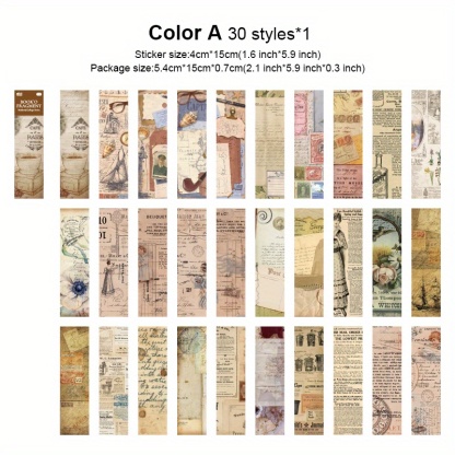 30 Sheets of Vintage Butterfly & Flower Stickers