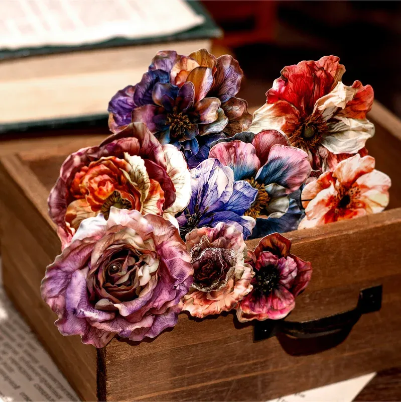 20 pcs/lot Vintage Flower Arrangement Stickers