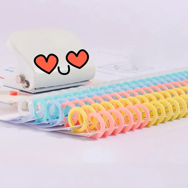 30 hole loose leaf plastic binding ring spiral ring binding for A4 paper notebooks