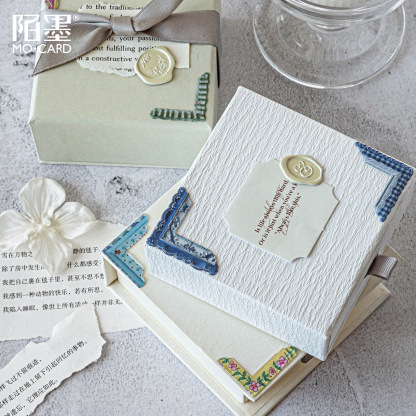 1Pcs/Pack Retro Embossed Frame Epoxy Sticker