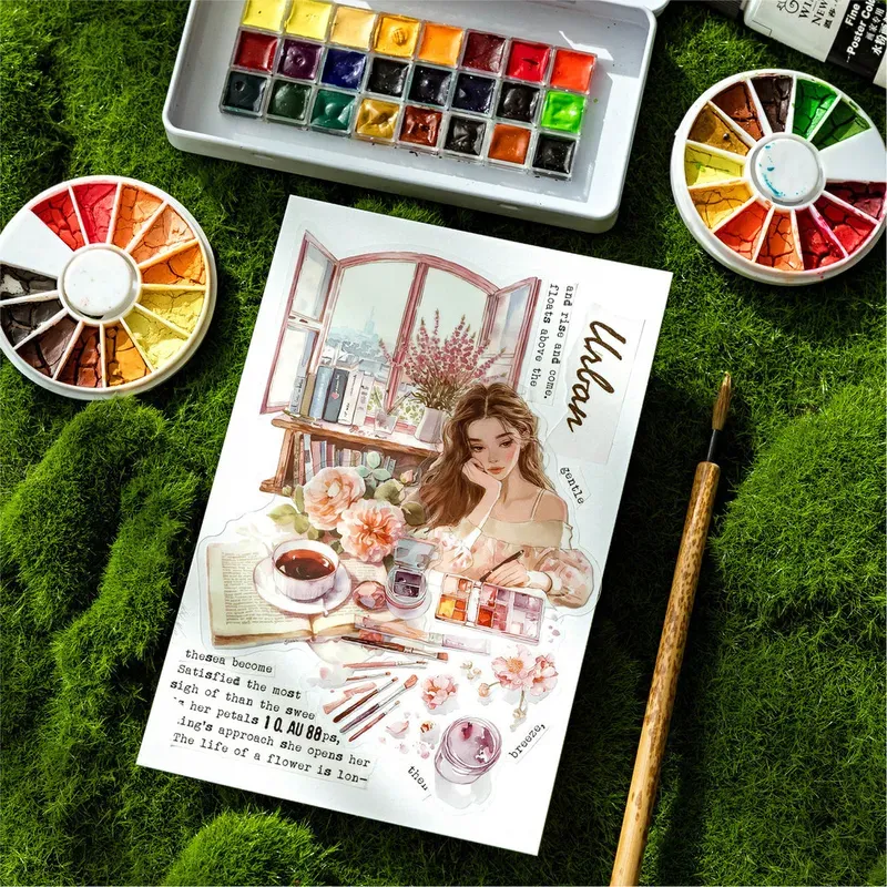 40 pcs/pack PET Materials Character Stickers