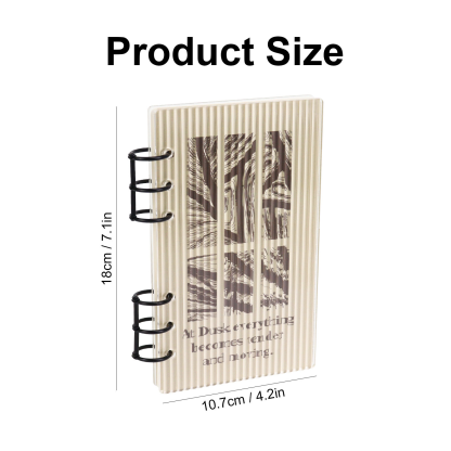 A5 A6 Thick Striped Acrylic Binder with Detachable Cover