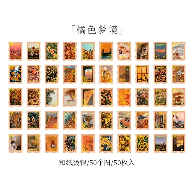 50pcs/lot KSpring Stamp Theme Stickers