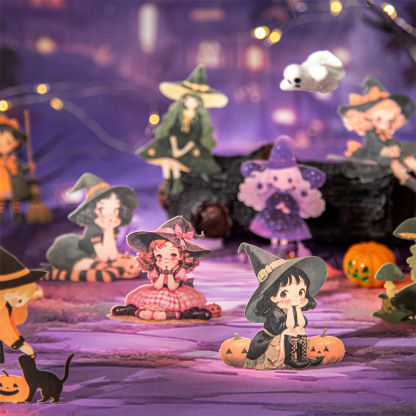 20 Pcs/Pack Magic Little Witch Themed PET Stickers
