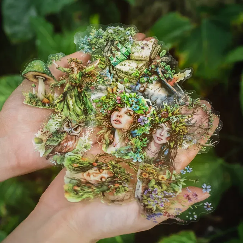 30pcs/Pack Forest Witch Themed PET Stickers