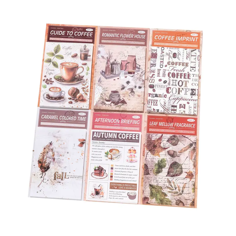 30 Sheets Coffee Theme Material Paper