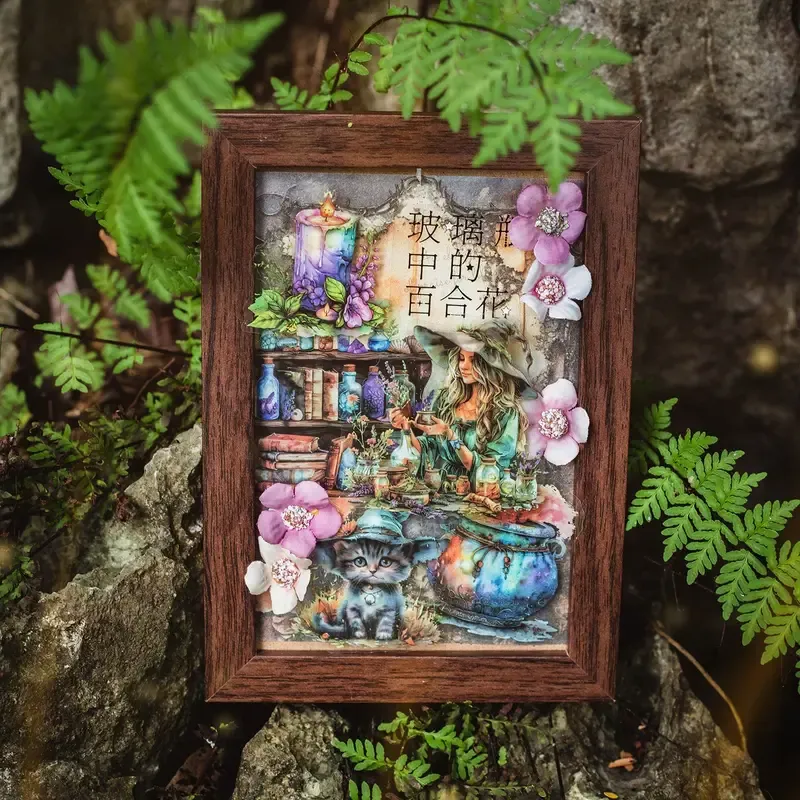 30pcs/Pack Forest Witch Themed PET Stickers