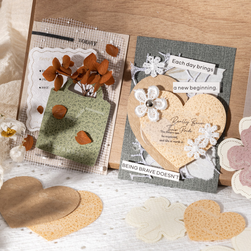 24Pcs/Pack Retro Basic Shape Material Paper