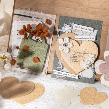 24Pcs/Pack Retro Basic Shape Material Paper