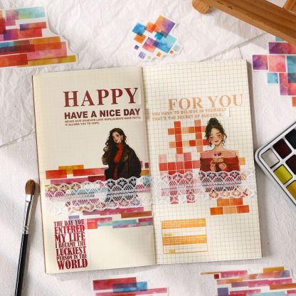 10Pcs collage elements PET stickers