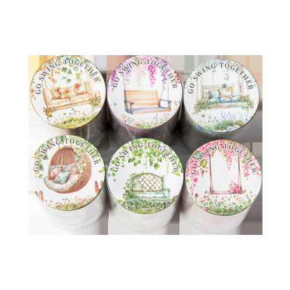 Flower and vine themed PET tape, 3.15 x 78.74 inches