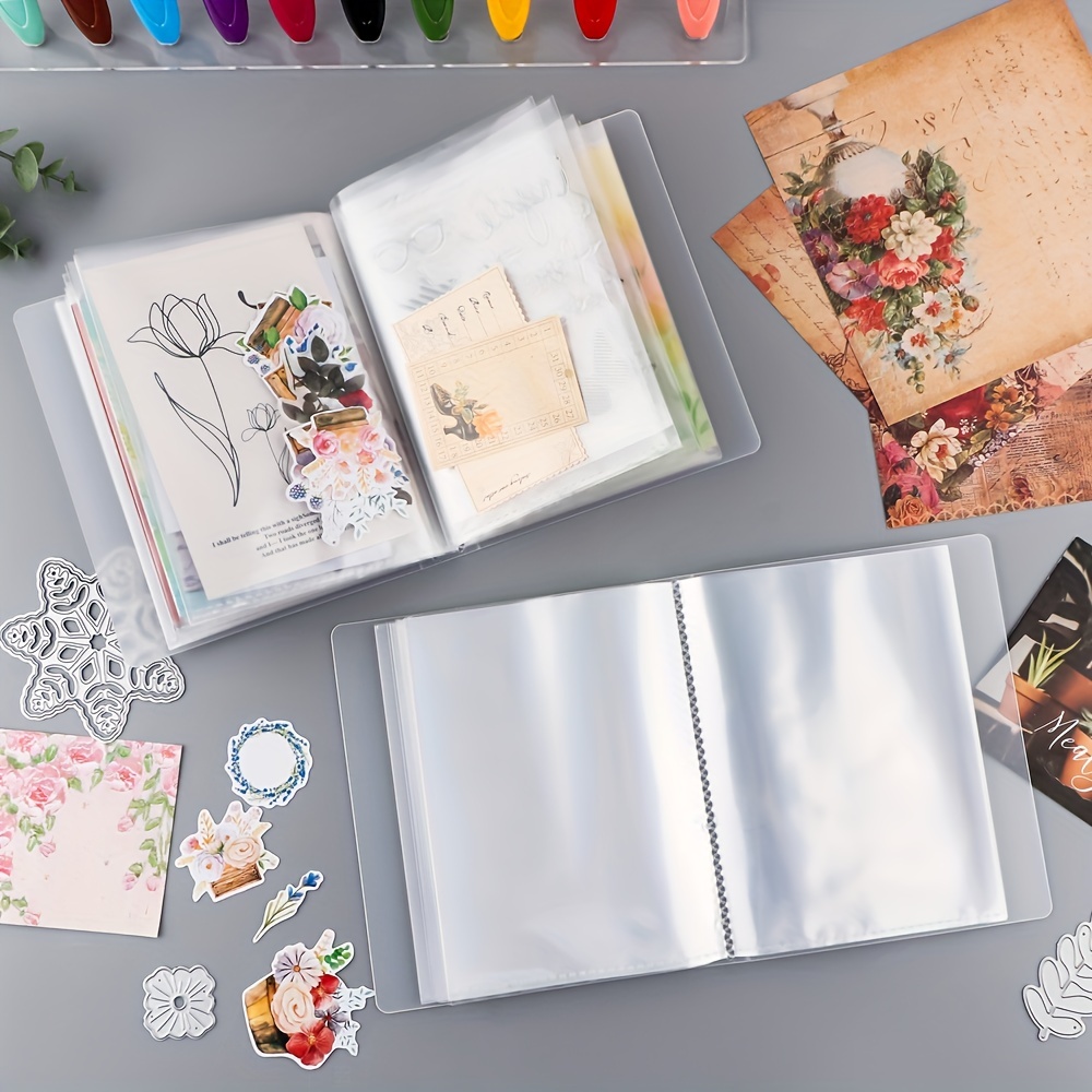 A6 Size Clear Sticker Photo Storage Album With 40 Pages Folder Bags-JournalTale