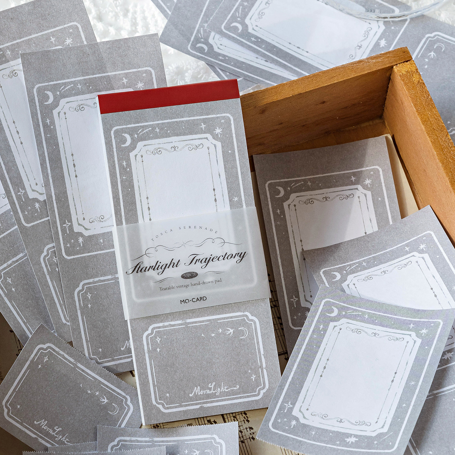 50Pcs/Book Retro Border Notepad