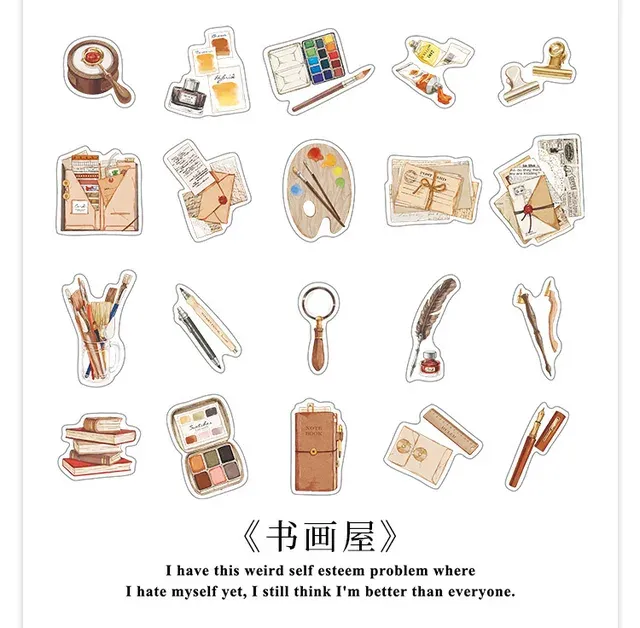 40pcs Coffee Glass Bottle Stickers for Scrapbooking Journal Planner DlY Crafts