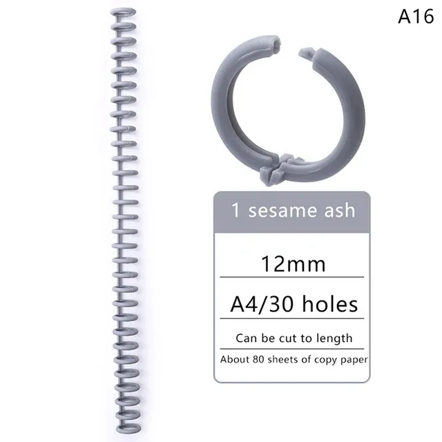 30 hole loose leaf plastic binding ring spiral ring binding for A4 paper notebooks