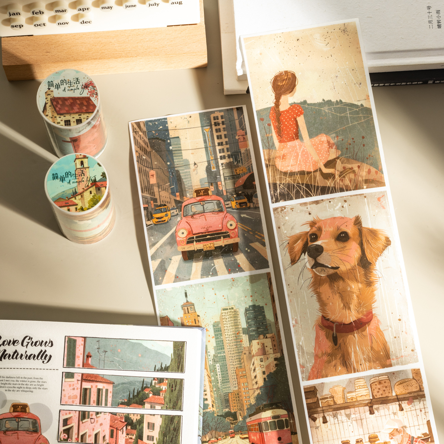 Large Size Simple Life Washi Tape 3.15*78.74 inch