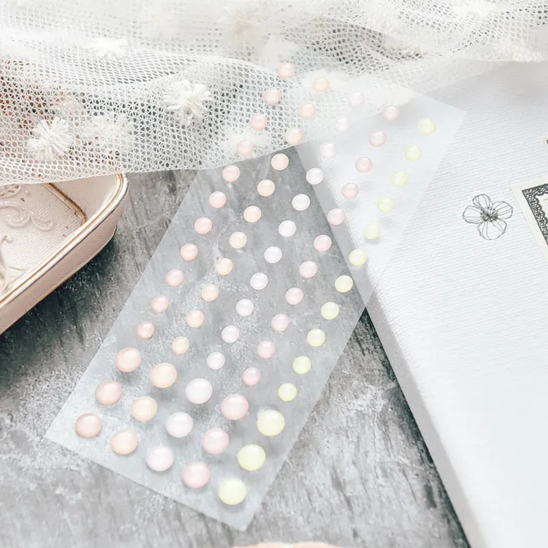 70 Dots Colorful Self-adhesive Enamel Dots Resin Stickers